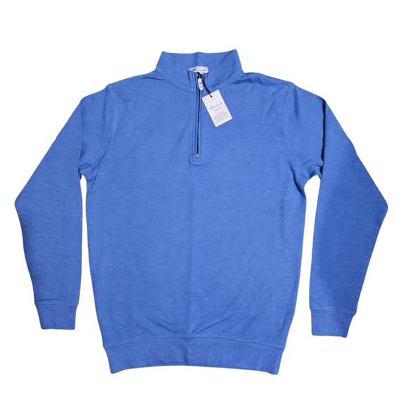 Peter Millar Other - PETER MILLAR Comfort Interlock Quarter Zip Blue Pullover Sweater Mens Small